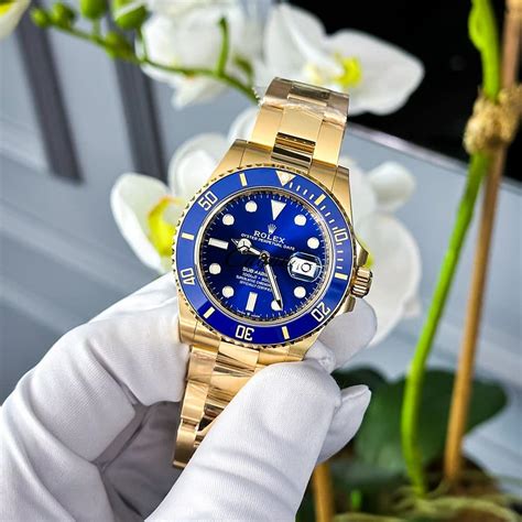 blue and gold rolex|rolex submariner blue yellow gold.